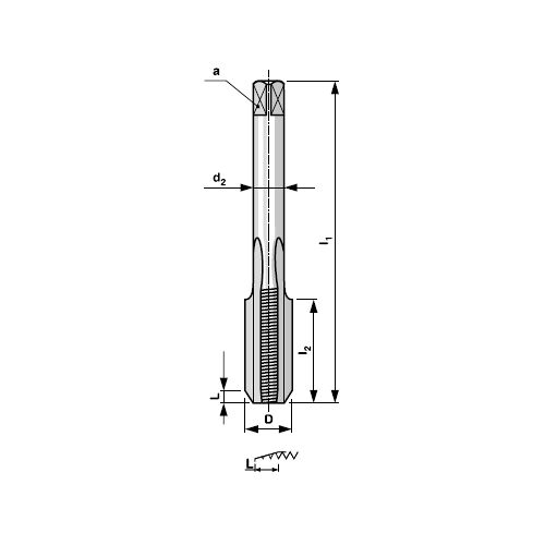 Závitník ruční sadový ČSN 223010 M4 2N HSS I.(1400401)