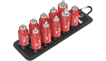 Sada šroubovákových hlavic 3/8" VDE T20-45 a I-6-hran. 4-8 mm Wera 004930 Sada šroubovákových hlavic 3/8" VDE T20-45 a I-6-hran. 4-8 mm Wera 004930
