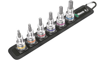 Sada šroubovákových hlavic 1/2", vnitřní šestihran s přidržovací funkcí 6 ks, Wera 003996 Sada šroubovákových hlavic 1/2", vnitřní šestihran s přidržovací funkcí 6 ks, Wera 003996