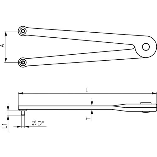 Klíč stavitelný do čelních otvorů D2,0, 7-40 mm, AMF, 40485 (758)