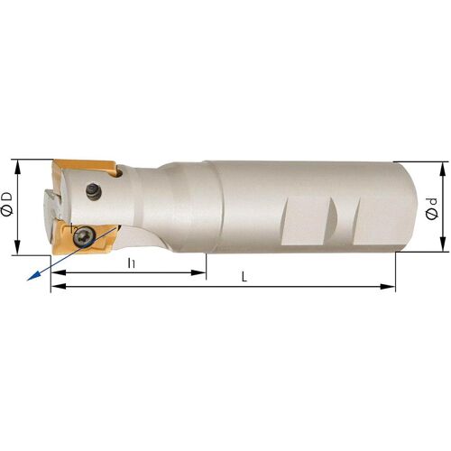 Stopková fréza 90° Z3 vnitř. chl. D32mm pro APKT16