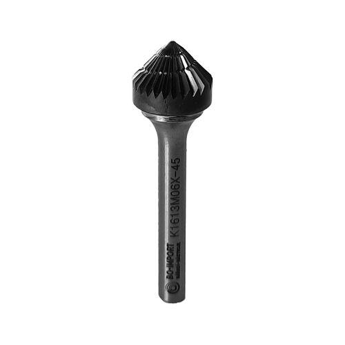 Fréza technická tvrdokovová 10x8/45, stopka 6mm, VHM, tvar K zaokrouhlovací 90°