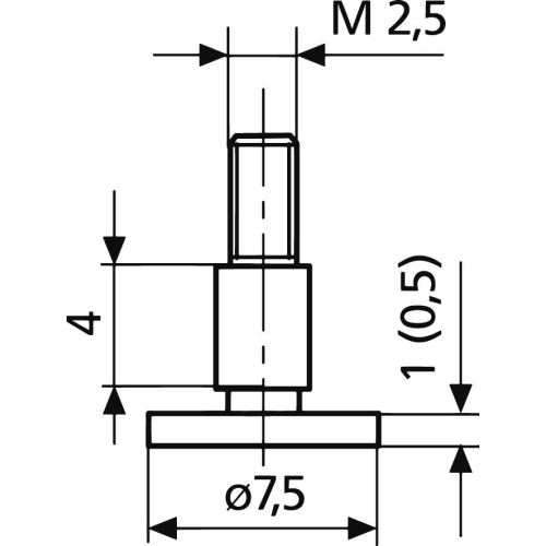 Talířový měřicí nástavec 7,5x1,0mm MAHR