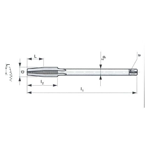 Závitník maticový ČSN 223074 M24 2N HSS (149240)
