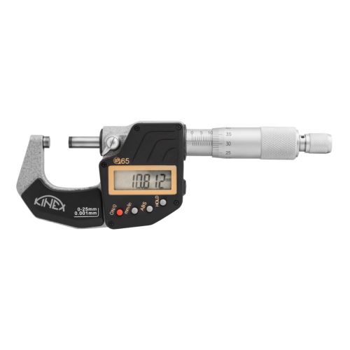 Mikrometr třmenový digitální DIN863-KINEX ABSOLUTE ZERO 0-25/0,001mm, (7030-05-025)