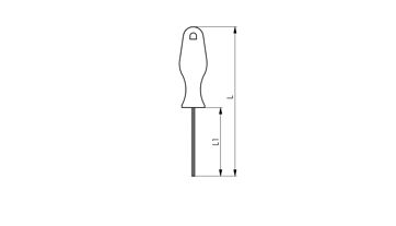 Klíč nástrčný (imbus) s kulovou hlavou a s ergonomickou rukojetí 4mm, AMF-45773 (1)