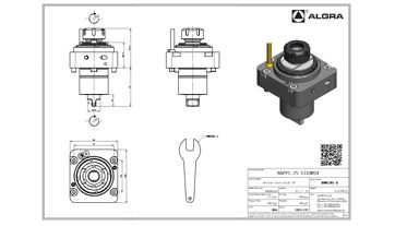 Poháněný nástroj axiální 0° ER25 M54 Tenon (1)