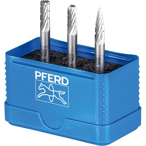 Sada technických fréz HSS 6 mm 3 ks, ACK průměr 6 mm, ozubení, 3 zuby, Pferd 22900810