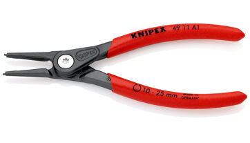 Kleště na pojistné kroužky, pro hřídele 10-25 mm, rovné hroty, Knipex 4911A1