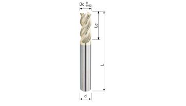 Fréza tvrdokovová 4-břitá 6,00x16x50 AlTiXN+ZrN, Inox (1)