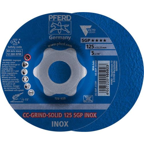 Brusný kotouč CC-GRIND Solid SGP INOX 125mm PFERD