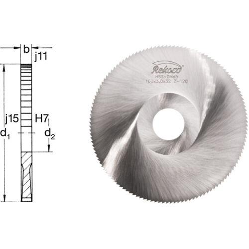 Pilový kotouč na kov DIN 1837 A, jemné ozubení, 150000 25x0,5x8 HSS,  64 zubů