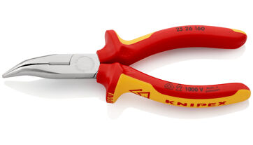 Kleště půlkulaté s břity, čelisti zahnuté 40°, 160 mm, izolované 1000 V, Knipex 2526160 Kleště půlkulaté s břity, čelisti zahnuté 40°, 160 mm, izolované 1000 V, Knipex 2526160