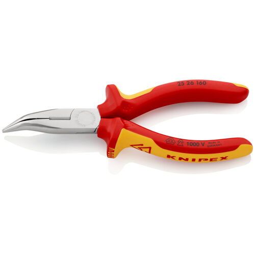 Kleště půlkulaté s břity, čelisti zahnuté 40°, 160 mm, izolované 1000 V, Knipex 2526160