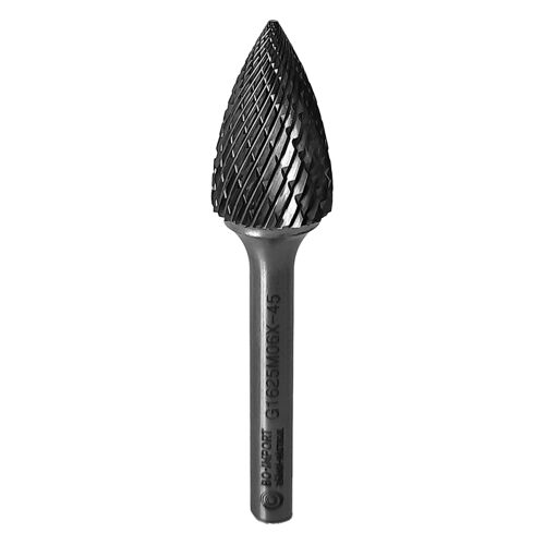 Fréza technická tvrdokovová 6x18/45, stopka 6mm, VHM, tvar G špičatá