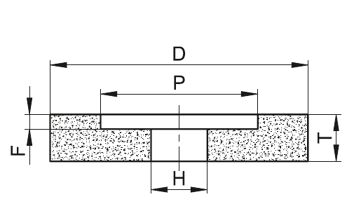Brusný kotouč T5 25x25x10/16x10mm 97A 80 I5 V112 (1)