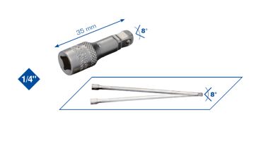 Otočný nástavec 1/4", 75 mm (2)
