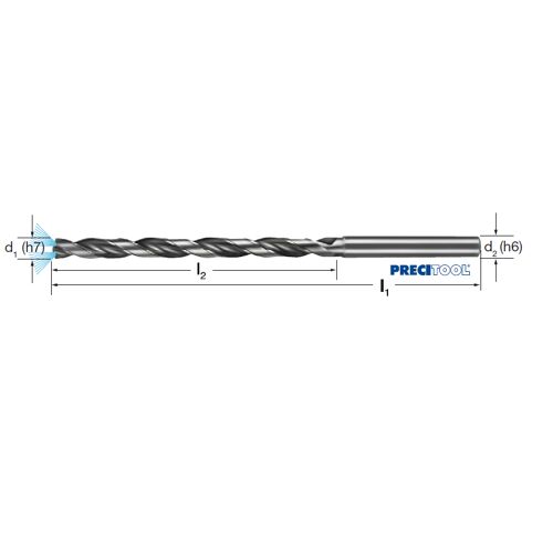 Vrták tvrdokovový 12xD, stopka HA, 103721 11,00 VHM/TiAlN, vnitřní chlazení, Inox
