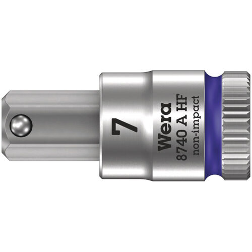 Šroubováková hlavice 1/4", vnitřní šestihran s přidržovací funkcí, 7x28 mm Wera 003341