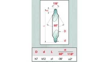 Vrták středicí 60° DIN333-W 8,0x2,5x50 HSS/TiN, řada 0814, Magafor (1)
