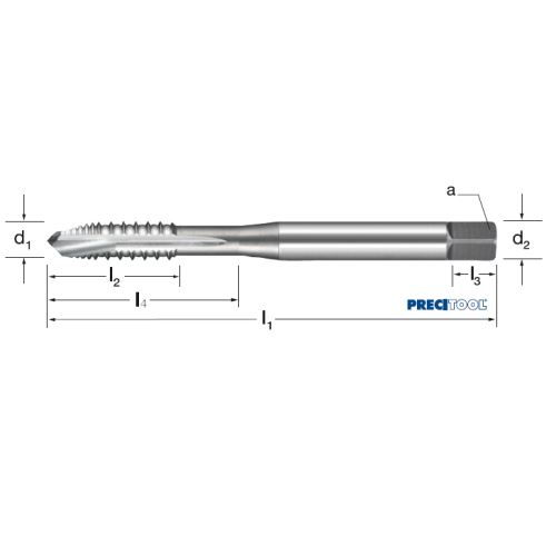 Závitník strojní DIN 376/B, 132425 M12 6H HSSE-V3, AZ