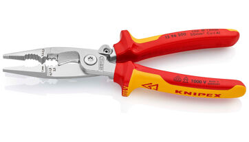 Kleště elektroinstalační 200 mm se západkou, izolované 1000 V, Knipex 1396200 (1)