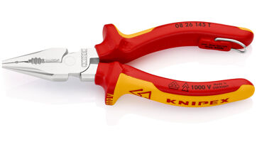 Kleště kombinované úzké ploché 145mm, izolované 1000 V, Knipex 0826145t Kleště kombinované úzké ploché 145mm, izolované 1000 V, Knipex 0826145t
