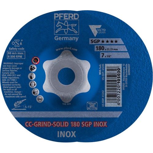 Brusný kotouč CC-GRIND Solid SGP INOX 180mm PFERD