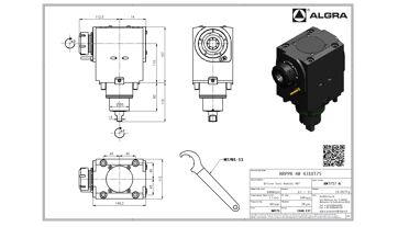 Poháněný nástroj radiální 90° ER40 BMT75 Tenon (1)