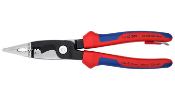 Kleště elektroinstalační s připevňovacím okem 200 mm, Knipex 1382200T Kleště elektroinstalační s připevňovacím okem 200 mm, Knipex 1382200T