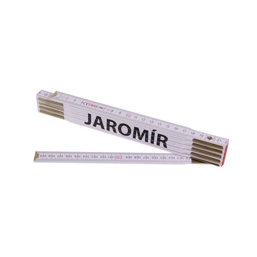 Metr skládací 2m JAROMÍR (PROFI, bílý, dřevo)