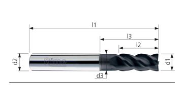 Fréza tvrdokovová 4-břitá 8,00x19x64mm Supreme (1)