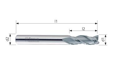 Fréza tvrdokovová 3-břitá 9,50x22x72mm TiAlN (1)