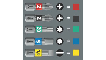 Bit nerez 1/4" DIN3126C6,3 vnitřní 6-hran, 2,5x25mm Wera 071072 (5)