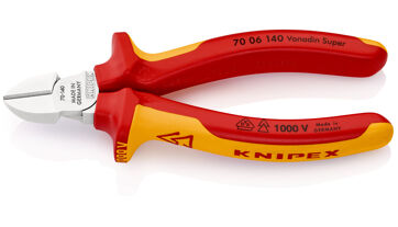 Kleště boční štípací 140 mm, izolované 1000 V, Knipex 7006140 Kleště boční štípací 140 mm, izolované 1000 V, Knipex 7006140