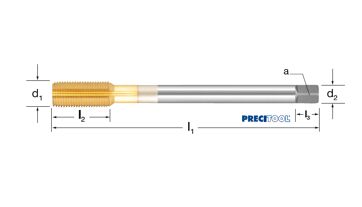 Závitník tvářecí s mazacími drážkami DIN 2189, 132697 G3/8-19 HSS-Co/TiN