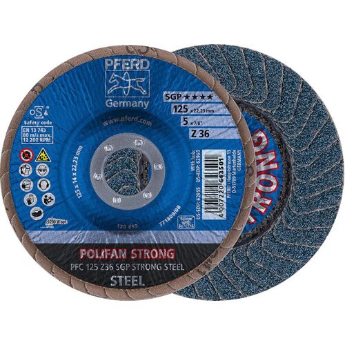 Lamelový brusný kotouč Z 36SGP STRONG 125 mm K36 Pferd PFC 125 Z 36 SGP-STRONG