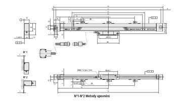 DRO pravítko lineární AT113, 400mm/5+5L/1000 µm, úzké provedení, IP53 (MITU-539-207-30) (1)