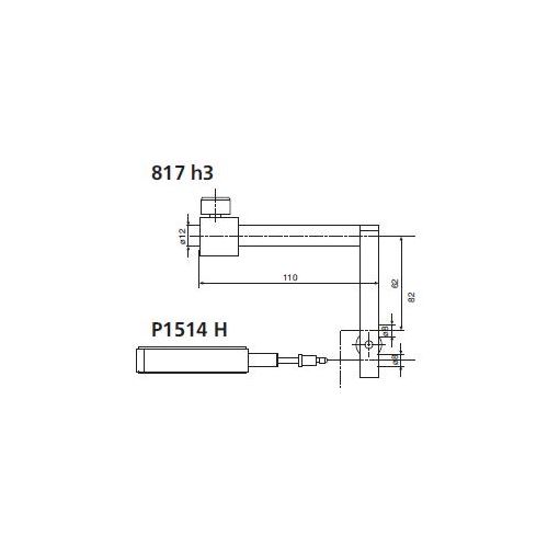 Inkrementální snímač P1514 H 12 mm včetně kabelu, MAHR, 4426810