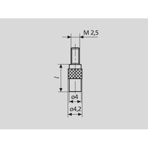 903 Plochý měřicí dotek , Ocel, l = 10 mm