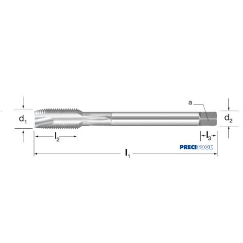 Závitník strojní DIN 374/B, 133205 M8x0,50 6H HSSE-V3