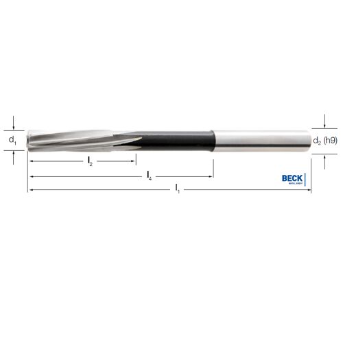Výstružník NC strojní s válcovou stopkou DIN 212, BECK 125100 2,99 H7 HSS-Co