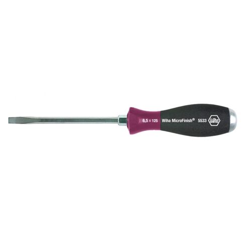 Šroubovák plochý 6,5x1,2x238mm s šestihranným dříkem, MicroFinish WIHA, 29135 (5533)