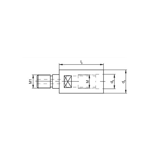 Prodloužení pro šroubovací upínač, 30mm, 241089 M8xM8