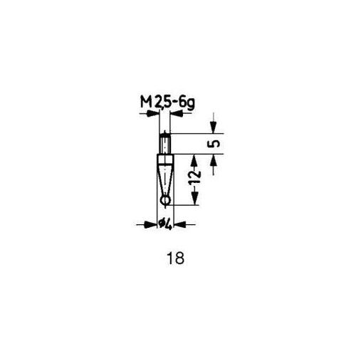 Měřicí snímač ocel typ 18/ 1,0mm KÄFER 573/18-KUGEL 1MM