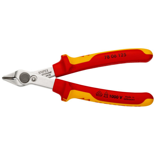 Kleště štípací Electronic Super Knips 125mm, izolované 1000, KNIPEX, 7806125