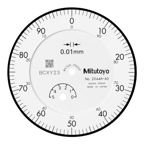 Úchylkoměr číselníkový analogový 5/0,01mm, IP64 (MITU-2044AB-60)
