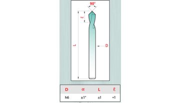 NC navrtávák dlouhý 90° 1,0x50 mm HSS-E/Red-X, řada 0997, Magafor (1)