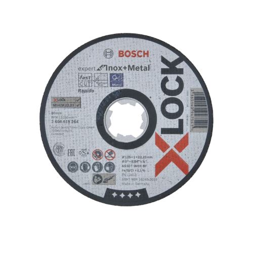 X-LOCK Plochý řezací kotouč Expert for Inox+Metal systému 115x1x22,23 AS 60 T INOX BF, 115