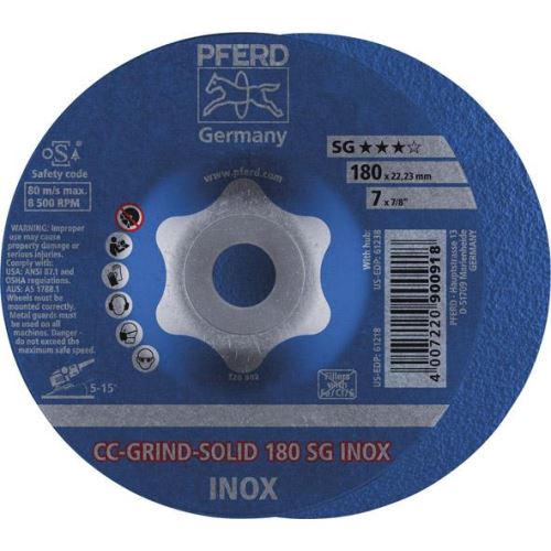 Brusný kotouč CC-GRIND Solid INOX 180mm PFERD